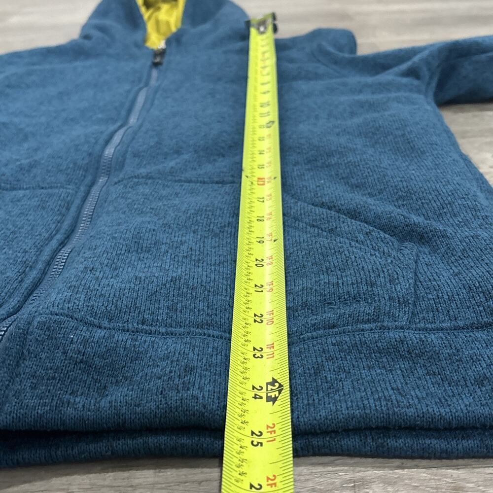 LL Bean Sz 18 Insulated Primaloft Knit Girls Blue Green Aqua Jacket Coat Hoodie - Picture 3 of 10